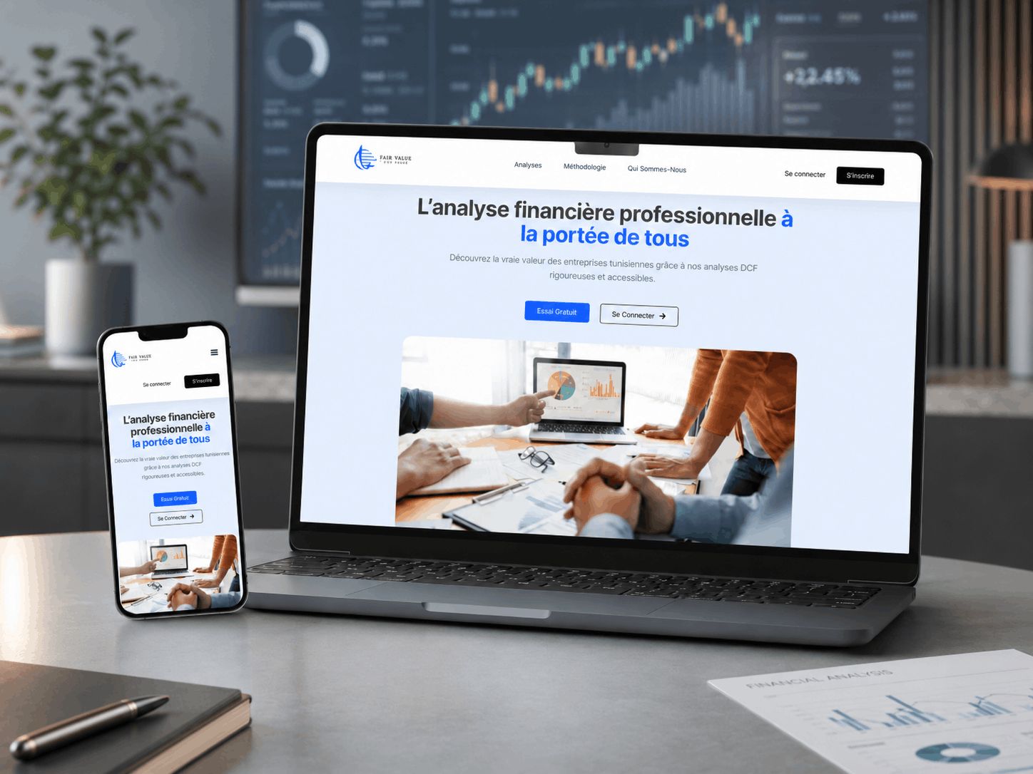 Fair Value - plateforme SaaS fintech développée par THE ROAD