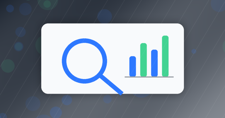 Illustration abstraite du référencement SEO en Tunisie avec loupe et graphique sans texte