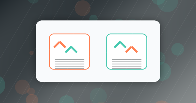 Illustration abstraite comparant WordPress et développement sur mesure sans texte
