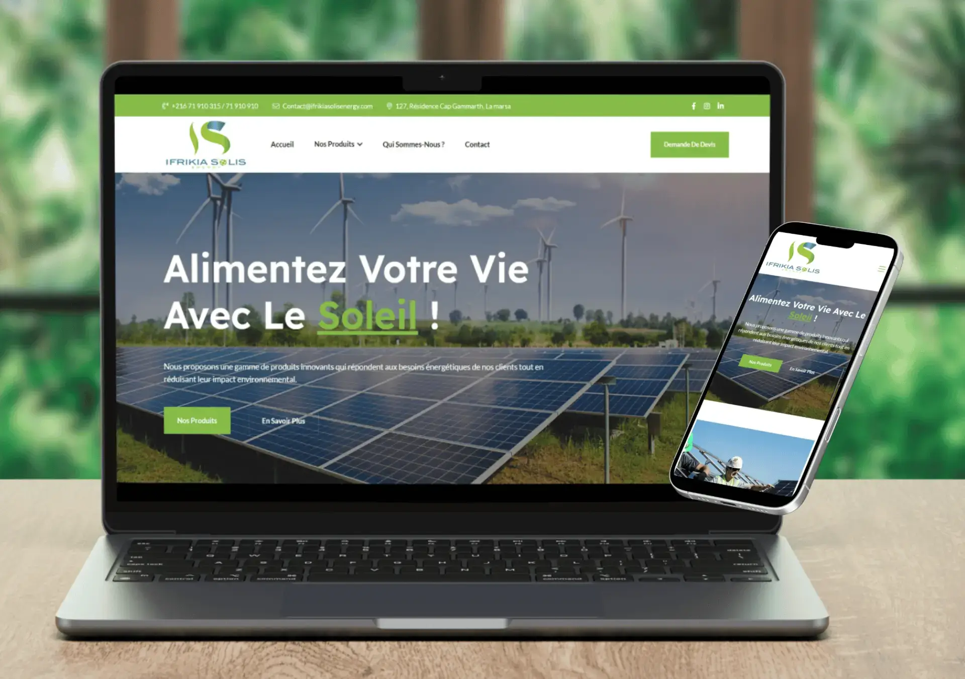 IfrikiaSolis Energy - projet digital réalisé par THE ROAD